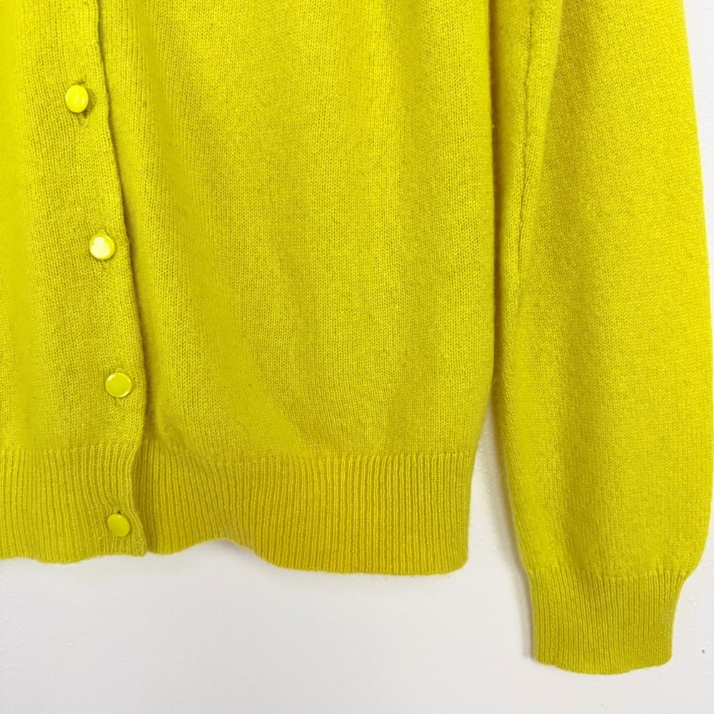 Charter Club Luxury Cashmere Cardigan Sweater Womens S‎ Bright Yellow Spring - Picture 6 of 14